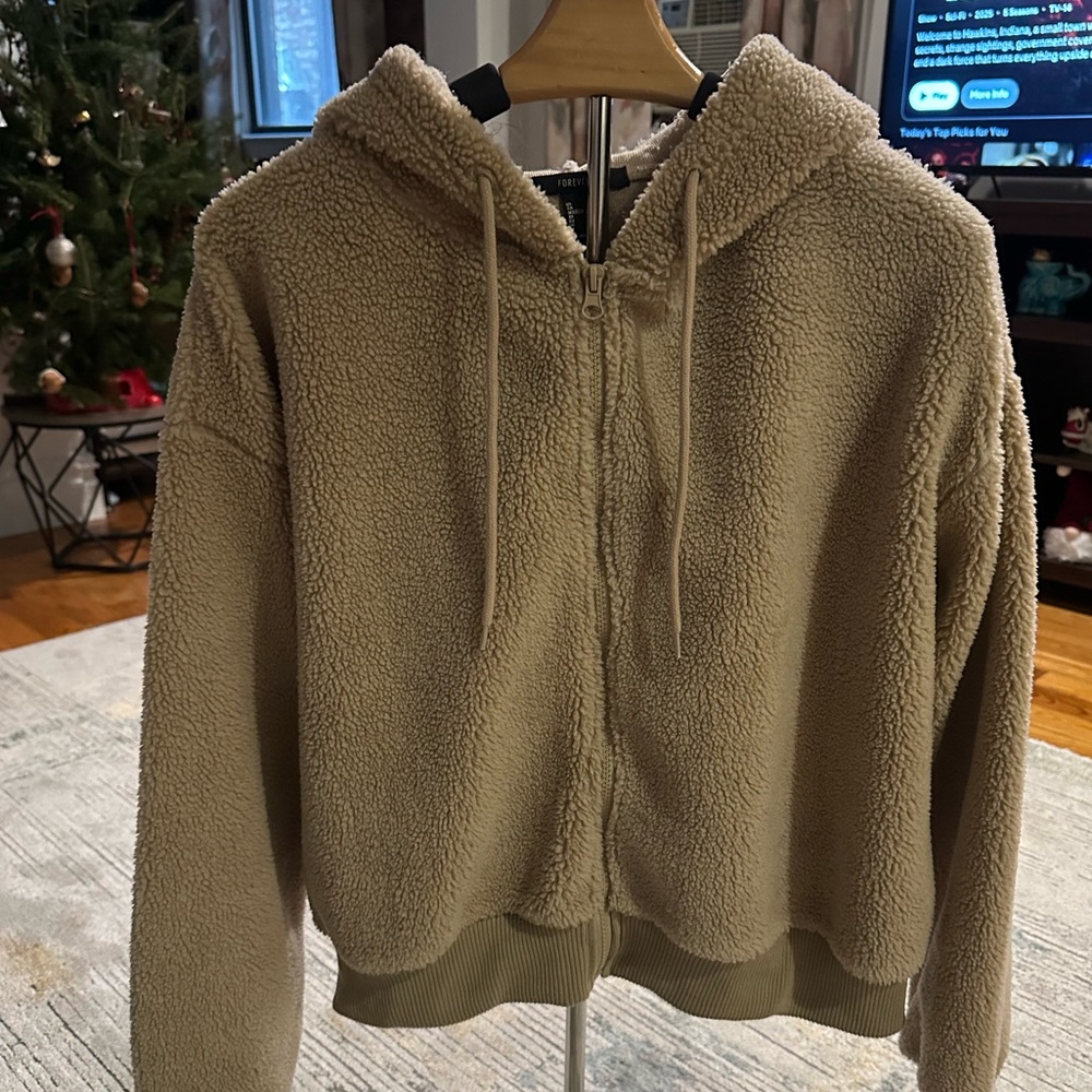 Cozy Tan Sherpa Jacket - Picture 2 of 5